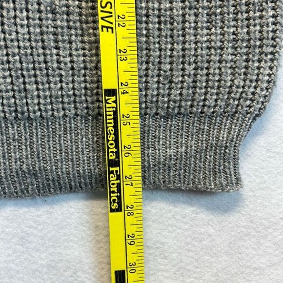 LOFT & BROWNSTONE Sweater Women's Large Gray Crew Neck Pullover Knit Wool Blend - Picture 7 of 10